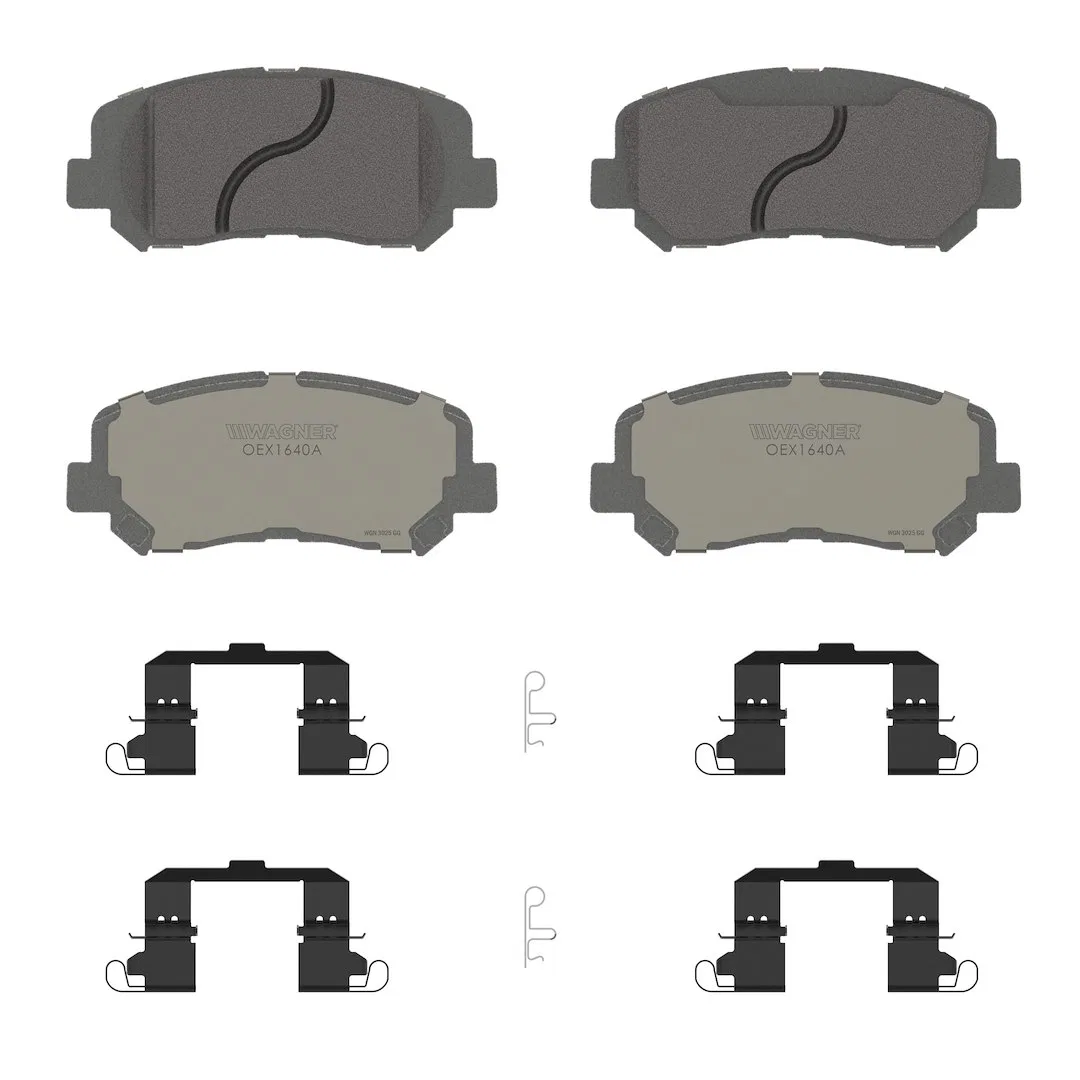 OEX1640A – WAGNER BRAKE Brake Pad, FMSI Number D1640-8982 Ceramic Set Of 4 With Mounting Hardware